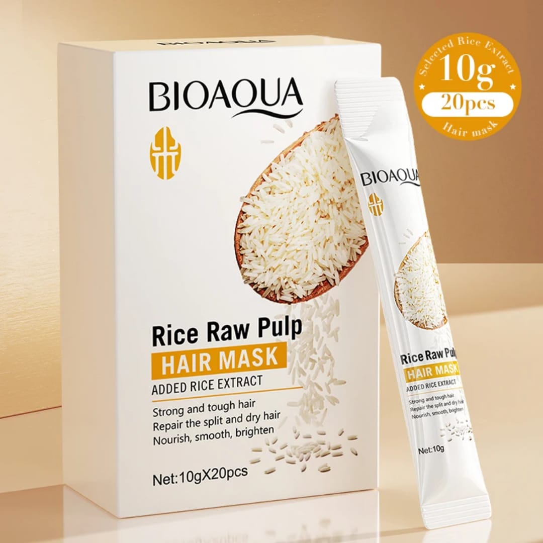 Bioaqua rice pulmp hair mask