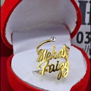 Customized double name Ring